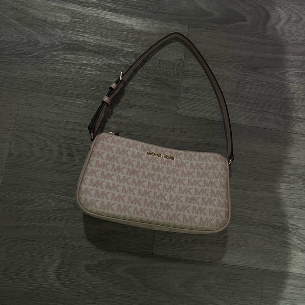 Michael Kors Cream and Brown Crossbody Bag